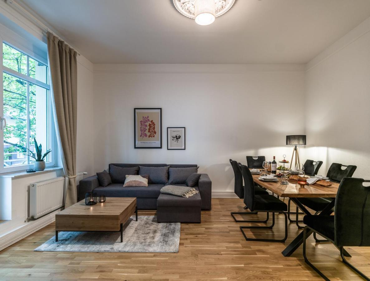Hochwertige Altbauwohnung Im Modernen Stil In Wiesbaden - Kueche - Terrasse - Wlan - Zentral Eksteriør billede