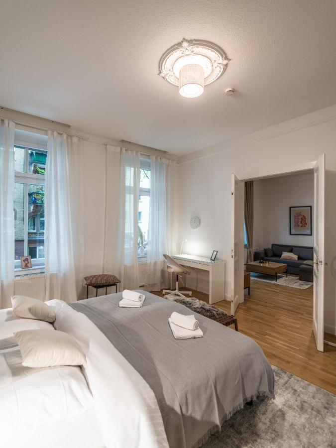 Hochwertige Altbauwohnung Im Modernen Stil In Wiesbaden - Kueche - Terrasse - Wlan - Zentral Eksteriør billede