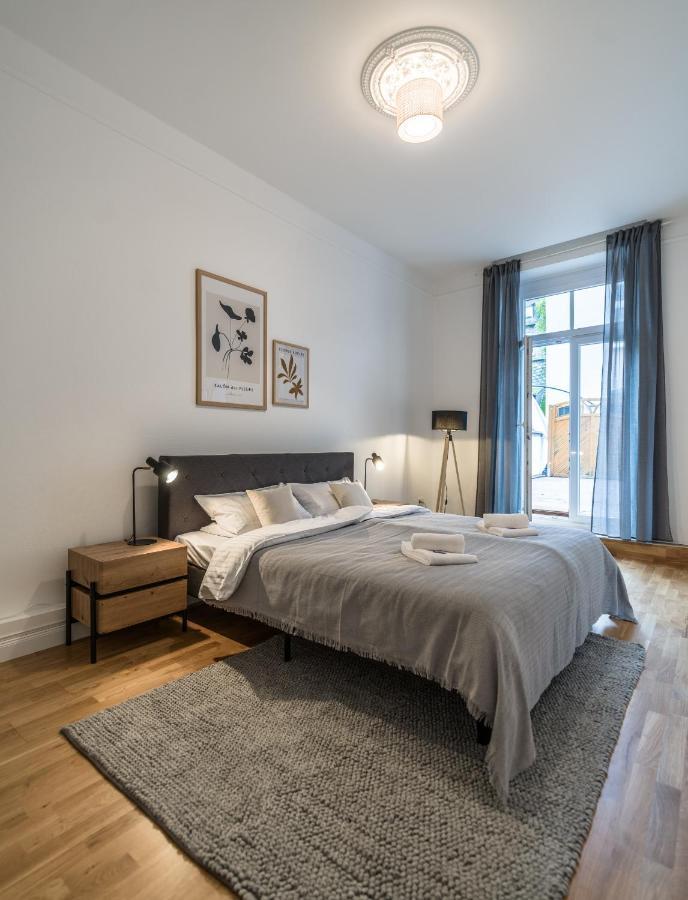 Hochwertige Altbauwohnung Im Modernen Stil In Wiesbaden - Kueche - Terrasse - Wlan - Zentral Eksteriør billede
